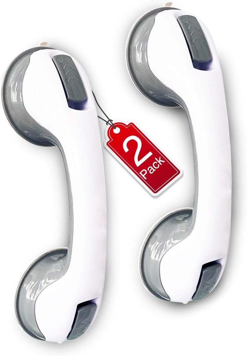 Inscool 2 Pack Grab Bars for Bathtubs & Showers - Strong Suction Shower Handle, Safety Grab Bars for Seniors & Handicap, Elderly Accessories - Image 1